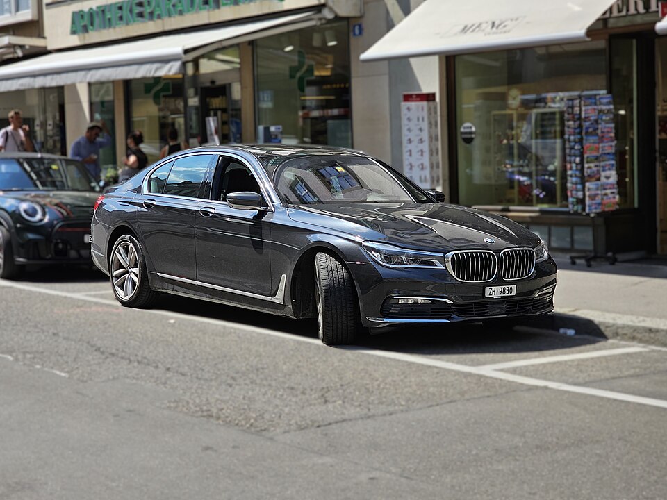 A BMW 7 Series saloon