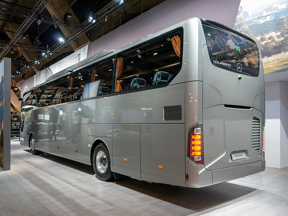 A Mercedes-Benz Tourismo coach