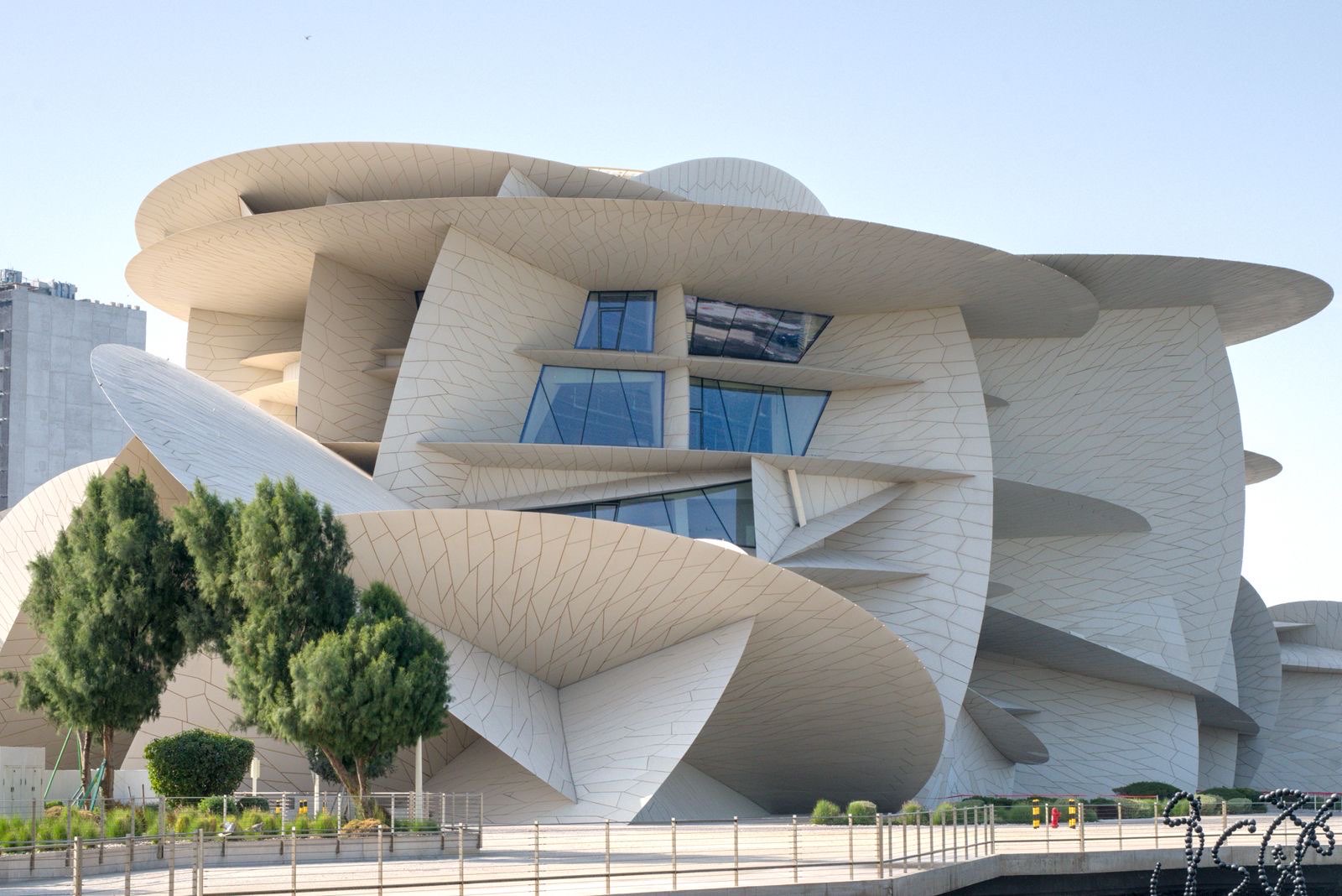 The interlocking desert-rose discs of the National Museum of Qatar