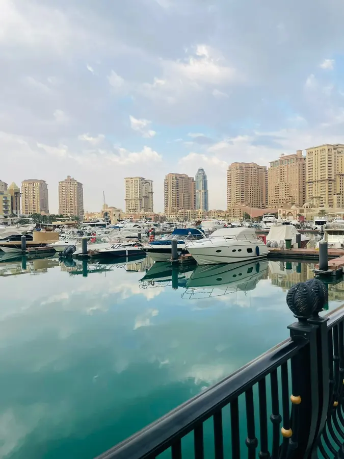 Yachts moored at the Porto Arabia marina at The Pearl